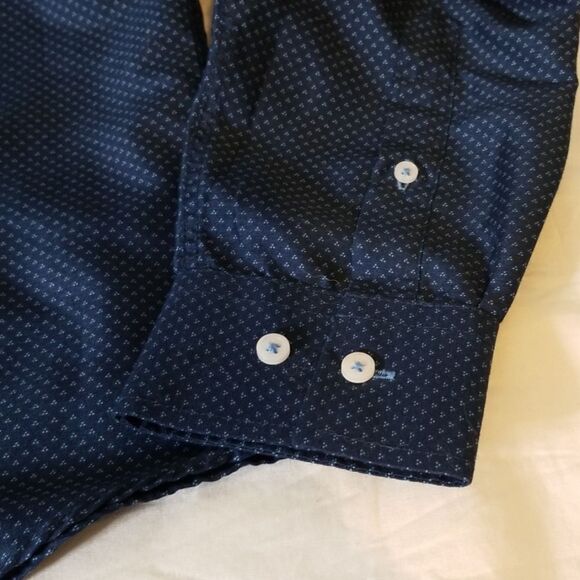Signature Studio Modern Fit Navy Dress Shirt - Picture 8 of 8